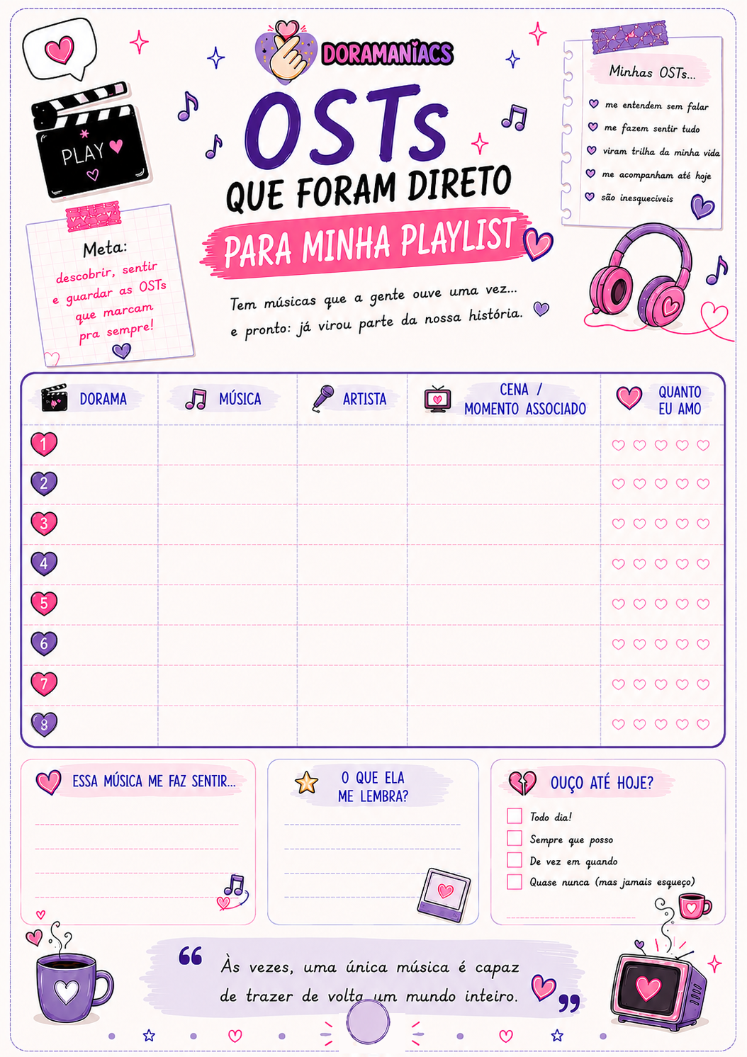 Página OSTs que amo